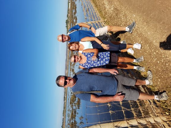 The first group of 5 walkers to head out to the nature reserve