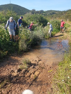 Lots of teamwork on the river crossings.