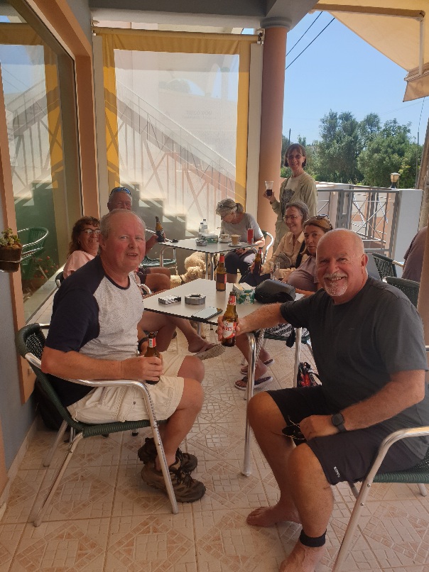 Some stayed for snacks and refreshments at the cafe in the village.